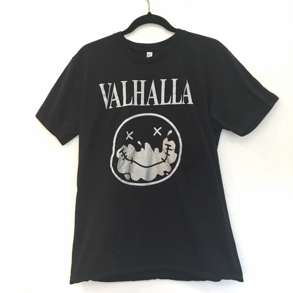 American Apparel Tops - [AMERICANAPPAREL] Black Valhalla graphic t-shirt L